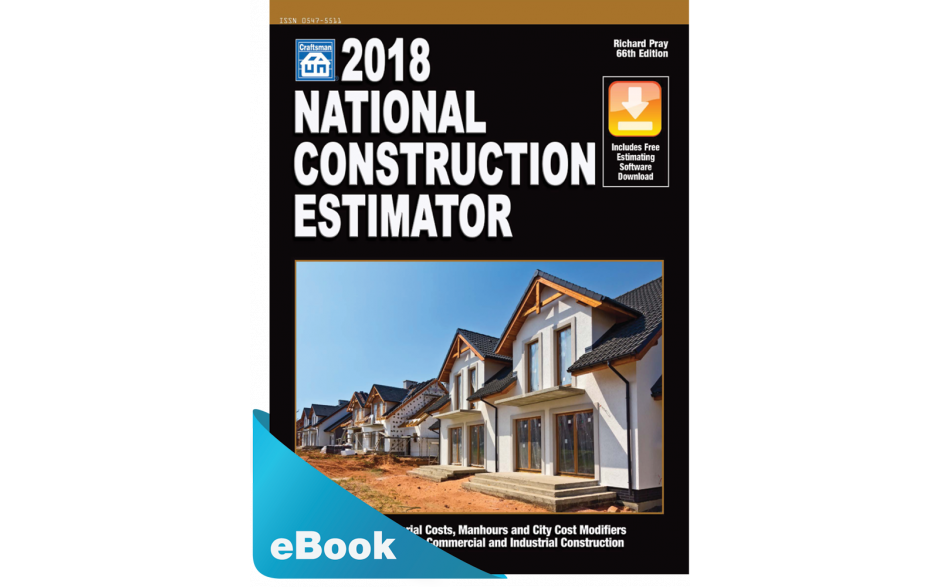 Image of 2018 National Construction Estimator downloadable estimating ebook